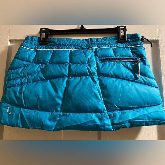 Lole Turquoise Puffer Mini Skirt Bum Warmer M - Picture 2 of 7